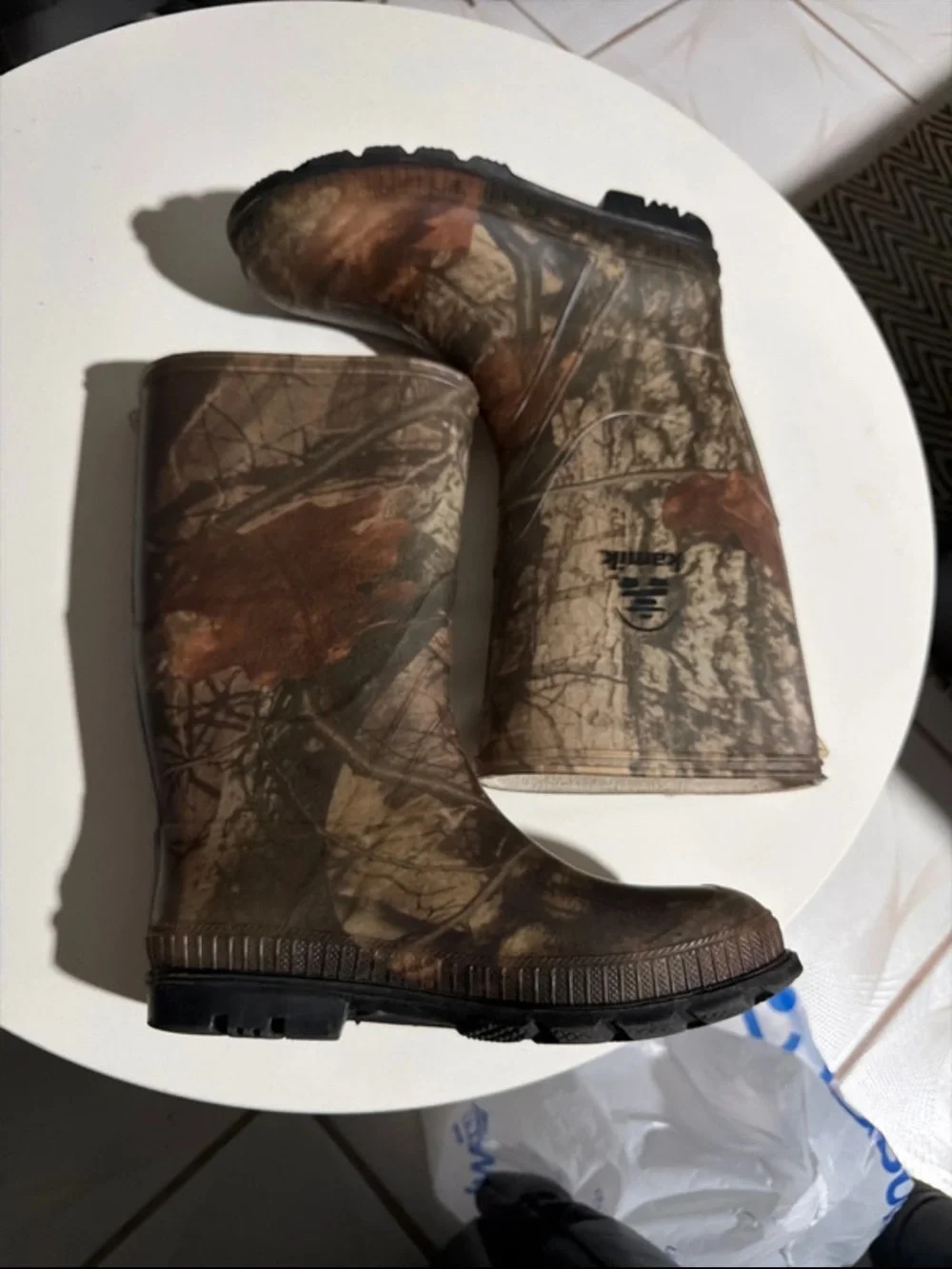 Kamik Brown and Tan Camouflage Hunting Rain Boots